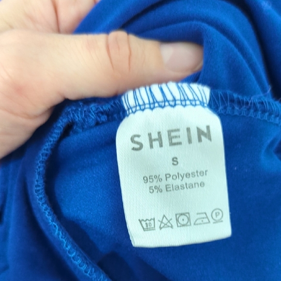 SHEIN Vibrant Blue T-Shirt Dress - Picture 5 of 5